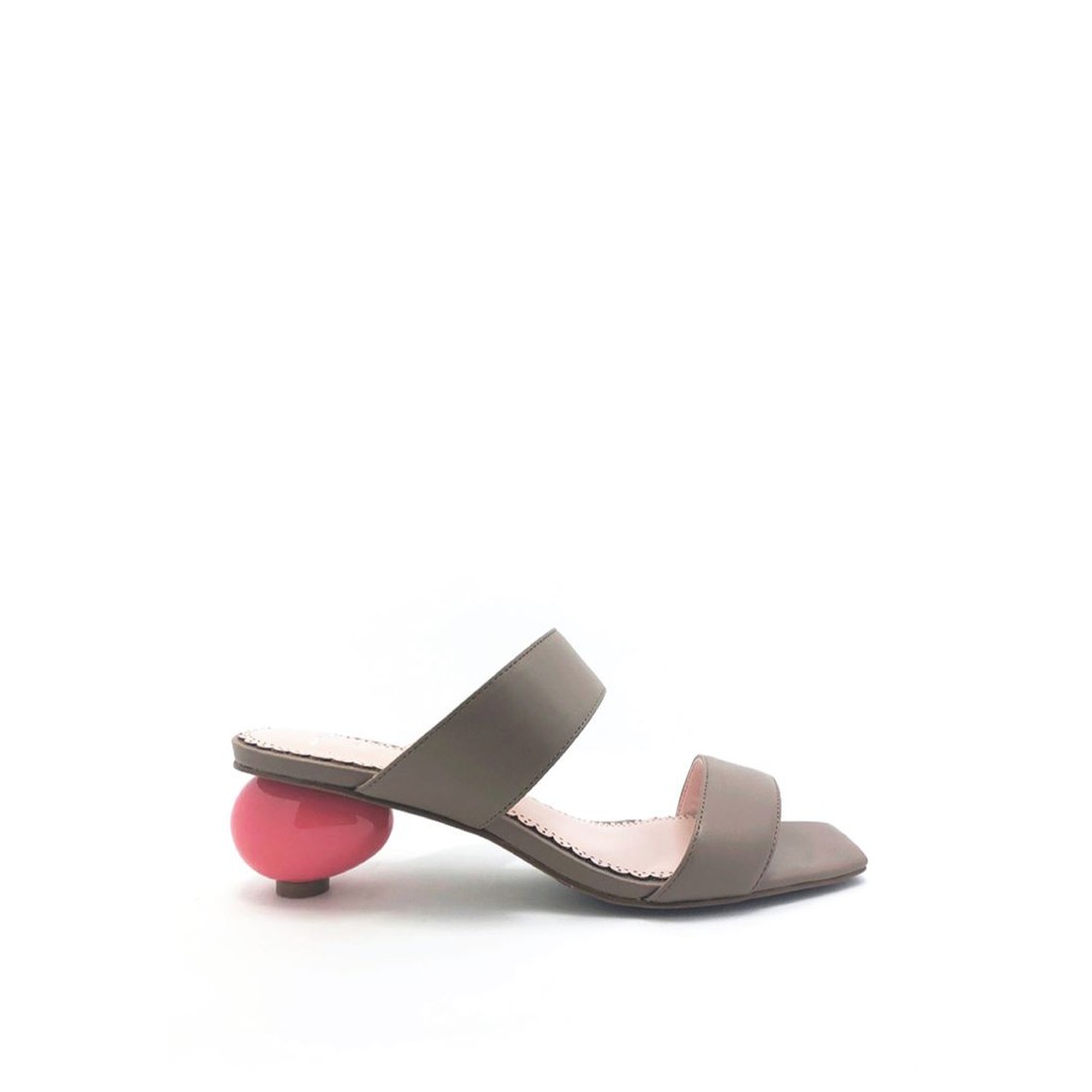 Martina Pink Selop Heels Wanita 4,5cm 1906-04 Taupe