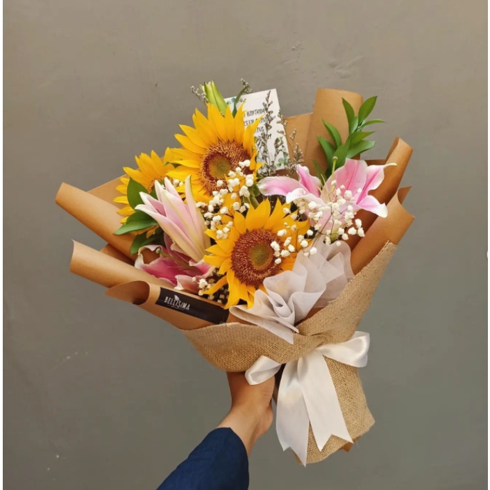 Buket bunga matahari 1 tangkai - Bellisima Florist Bogor