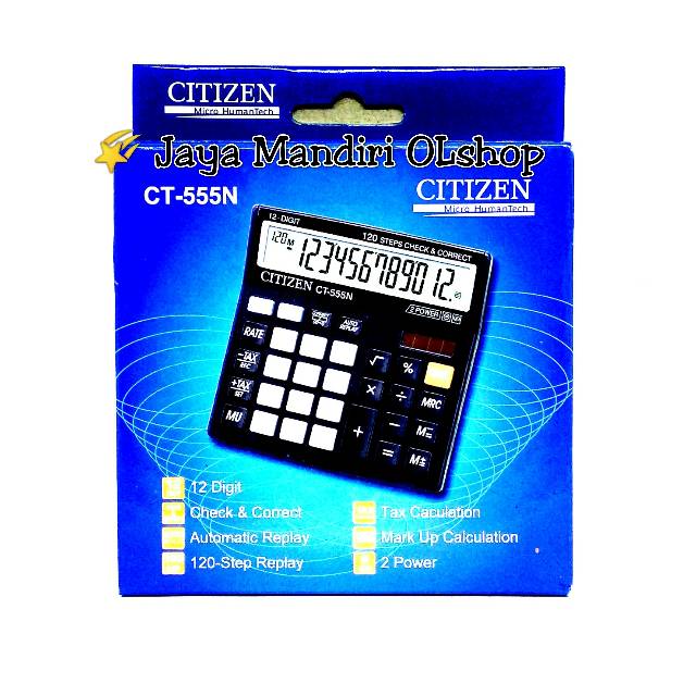 Kalkulator Citizen CT-555N / CT 555 N / Tax Calculator / Mark Up Calculation