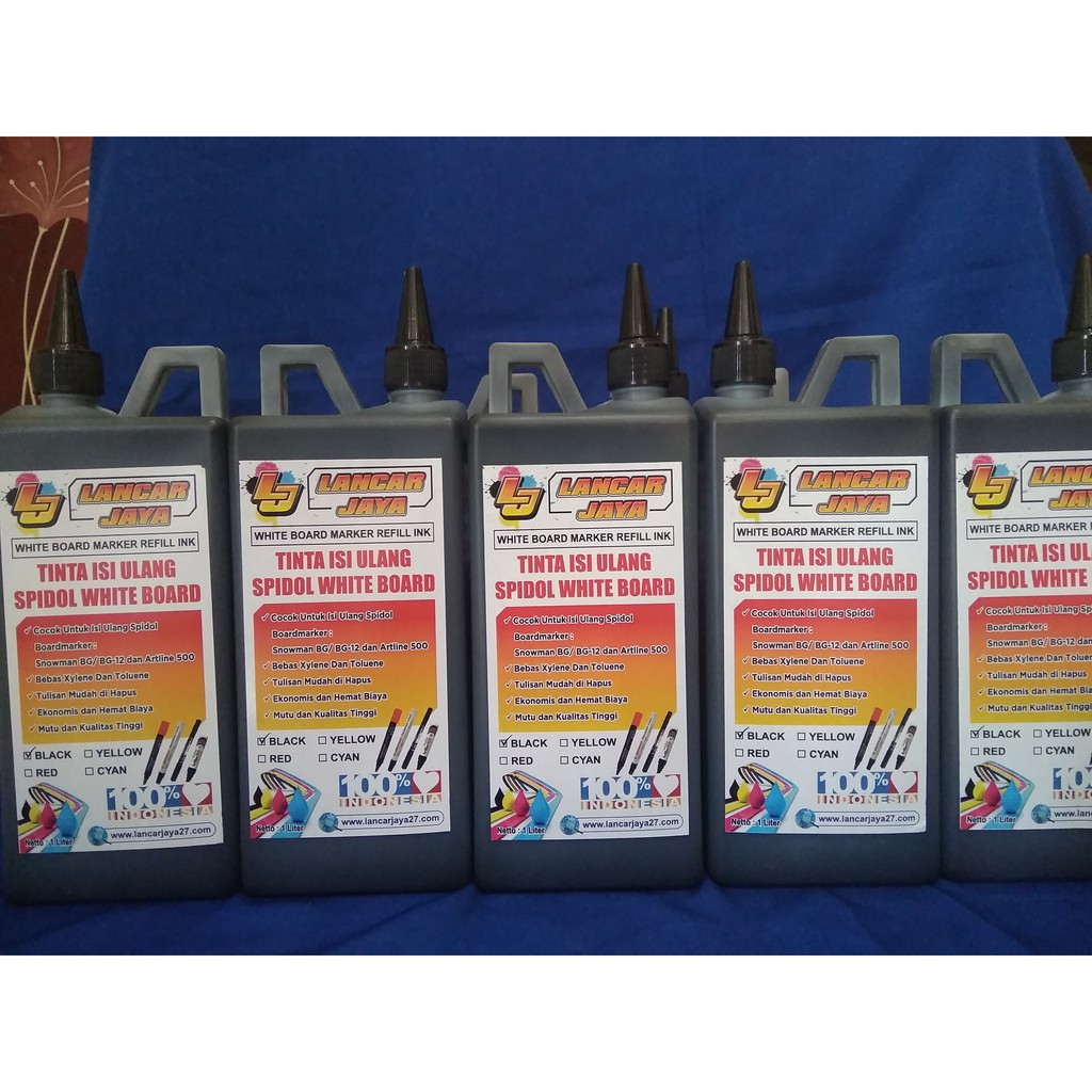 

(DISKON) Tinta isi ulang spidol whiteboard LANCAR JAYA Ukuran besar literan 1 LITER TERMURAH