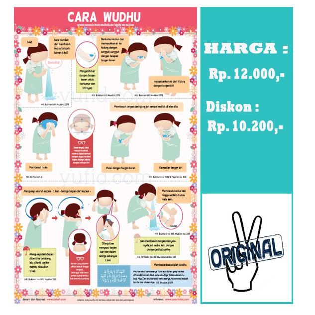 Poster Cara Wudhu Anak Perempuan | Shopee Indonesia