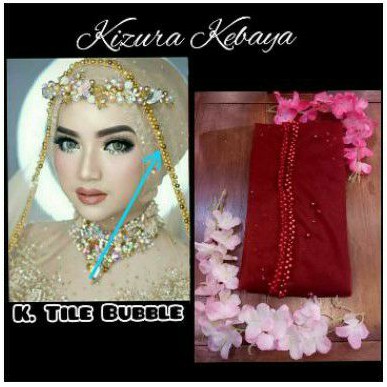 Kerudung Pengantin Mutiara Veil Buble