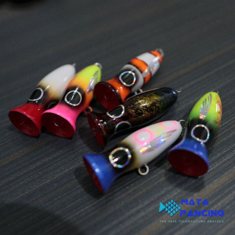 Umpan pancing popper 5gr 7gr 12gr 15gr lure killer top water handmade bahan kayu untuk lure casting