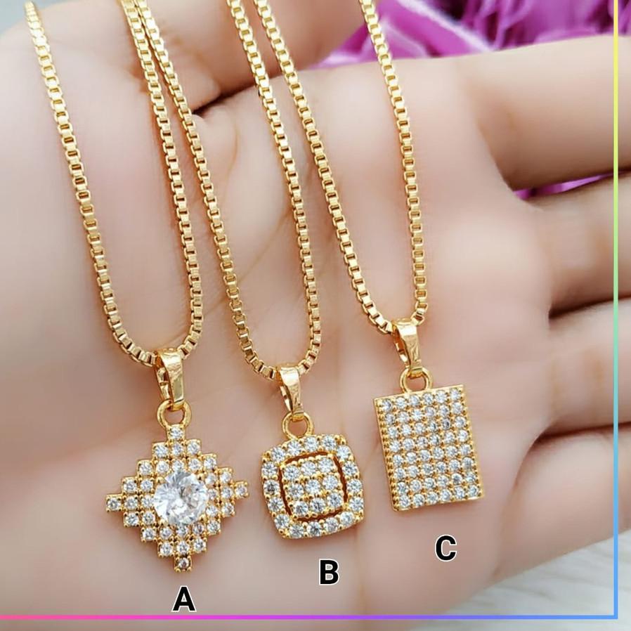 Diskon✔️Kalung xuping kalung dewasa mewah permata KL 019 itali lapis emas gold|SQ5