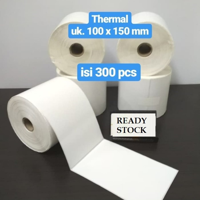 

RB SMARTCOM - Kertas Label Barcode 100 x 150 Kertas Stiker Thermal 100x150mm isi 300pcs