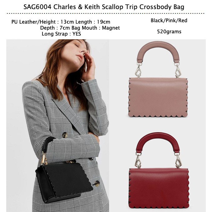 charles and keith scallop bag