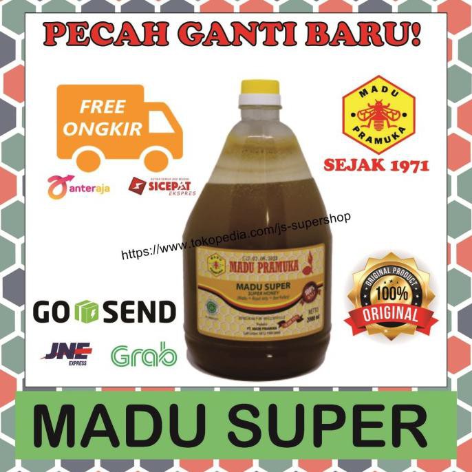 

Madu Asli Super 2 Liter Madu Pramuka Alami Heraproject456