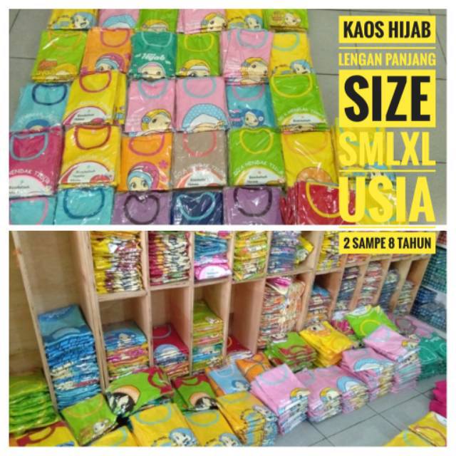 Kaos Anak Muslimah Tangan Panjang 1 sampai 8 tahun-6