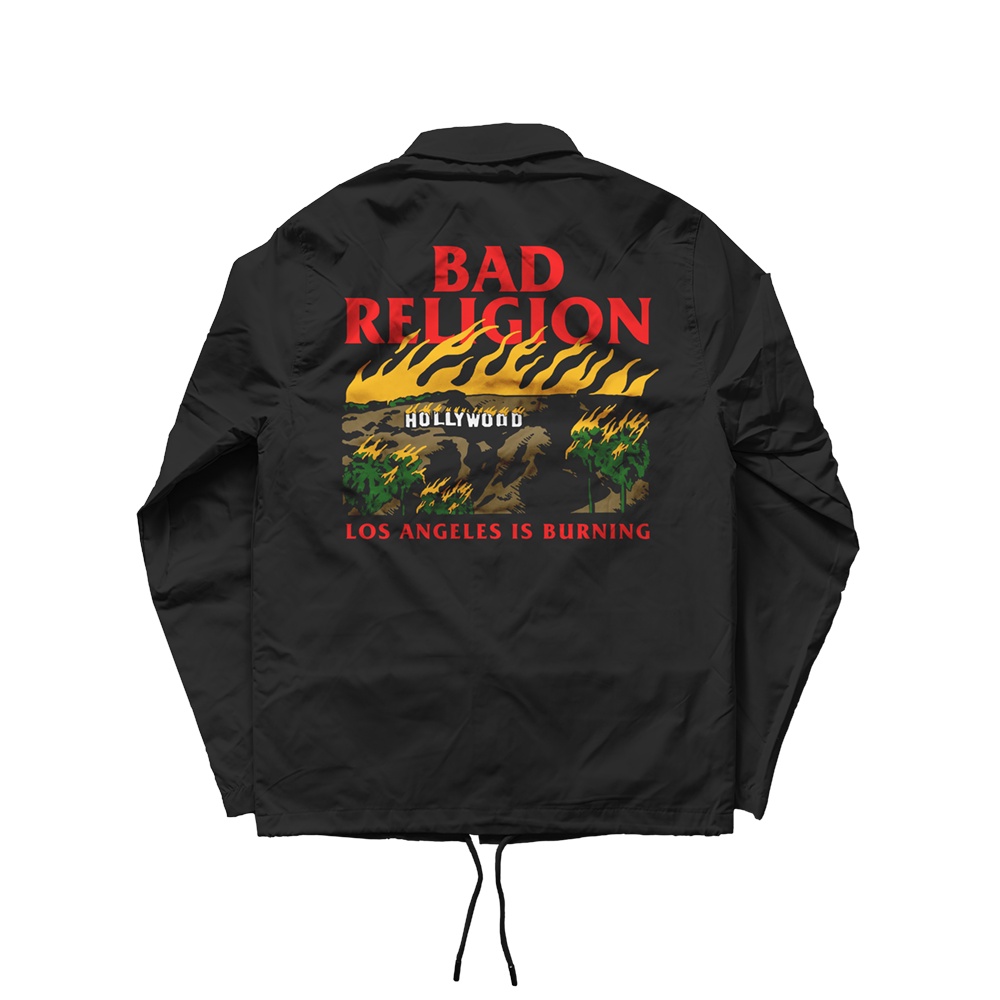 COACH JAKET BAND BAD RELIGION | WINDBREAKER JACKET PRIA WANITA ANTI AIR