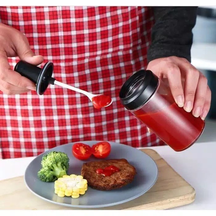 Tempat Bumbu Dapur Kopi Gula Serbaguna Dengan Tutup Sendok Kedap