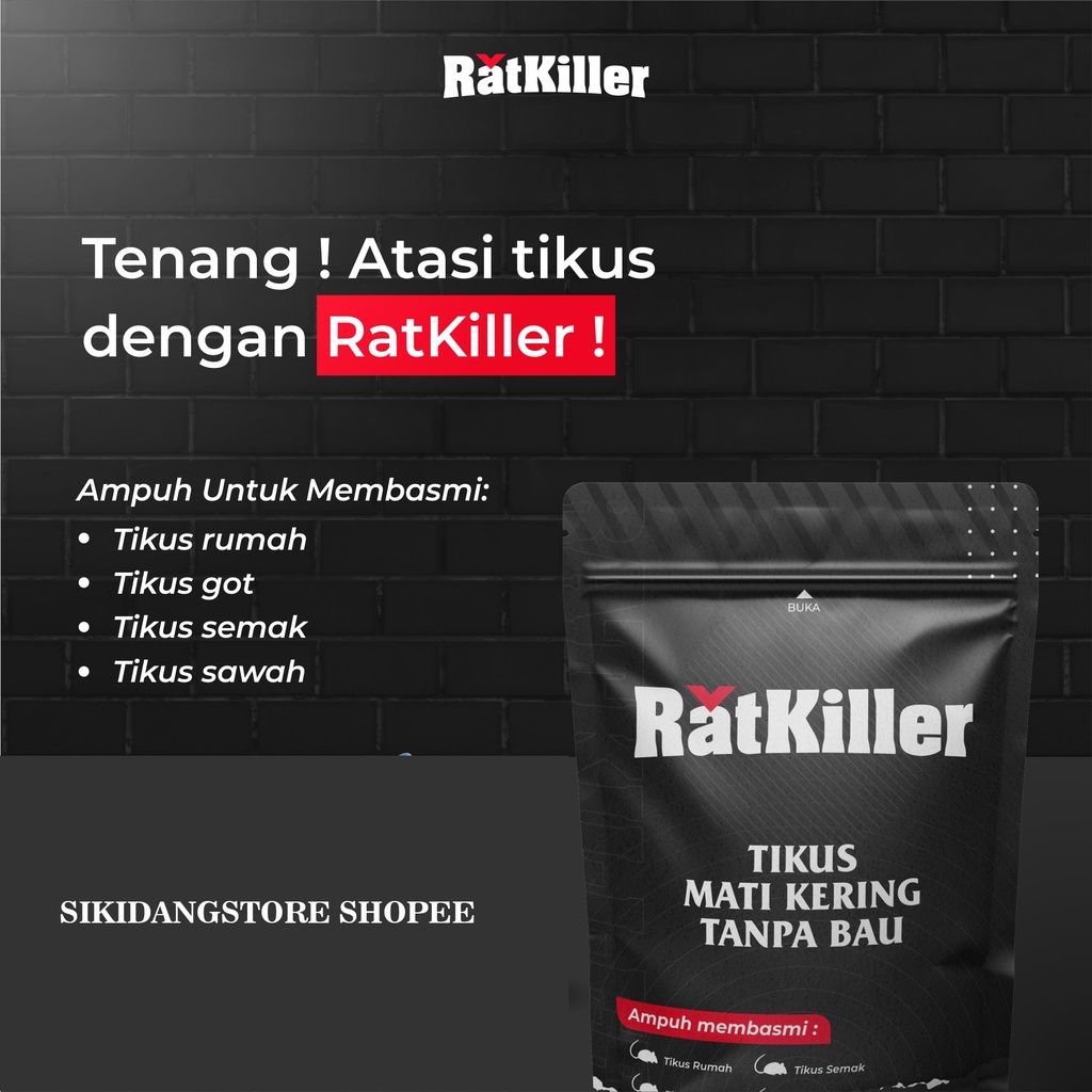 RatKiller Racun Tikus Mati Kering Tanpa Bau / Umpan Pembasmi Tikus 250 Gram