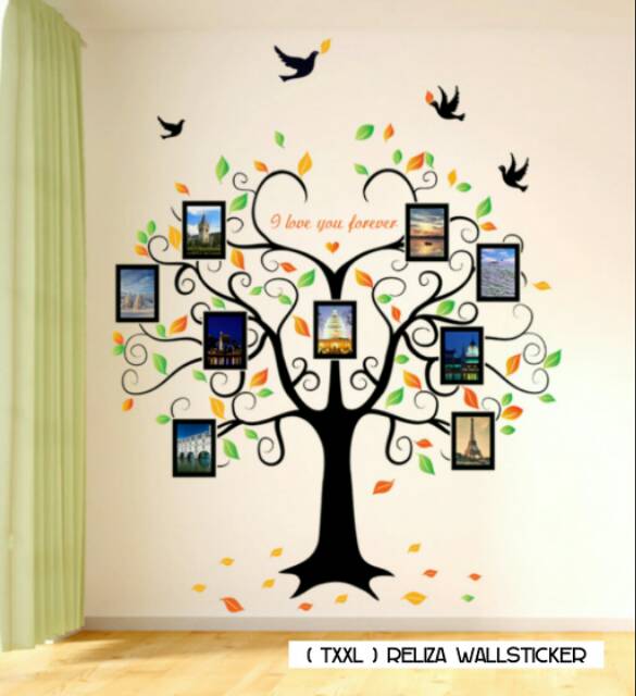 (TXXL) RELIZA WALLSTICKER / STIKER DINDING POHON BINGKAI FOTO TREE FRAME SK2010