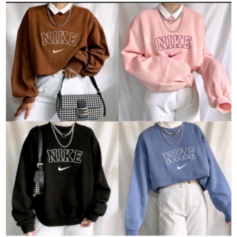 SWEATER OBLONG CREWNECK WANITA NIKE SERIES / SWEATER NIKE MURAH KEKINIAN