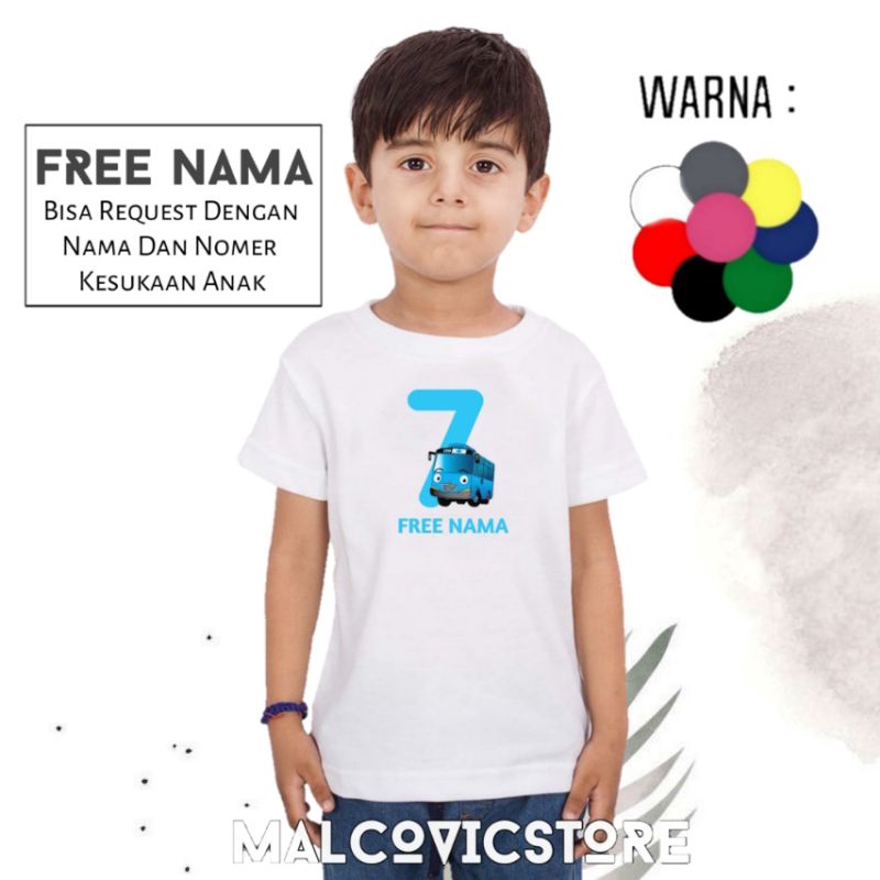 kaos anak tayo the little bus unisex/baju hey tayo the little bus laki laki dan perempuan COD/kaos a