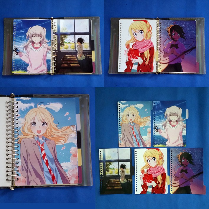 

Pembatas Anime Girls binder 2 Ring, 6 Ring, 20 Ring, 26 Ring 1 set 5 lembar glossy