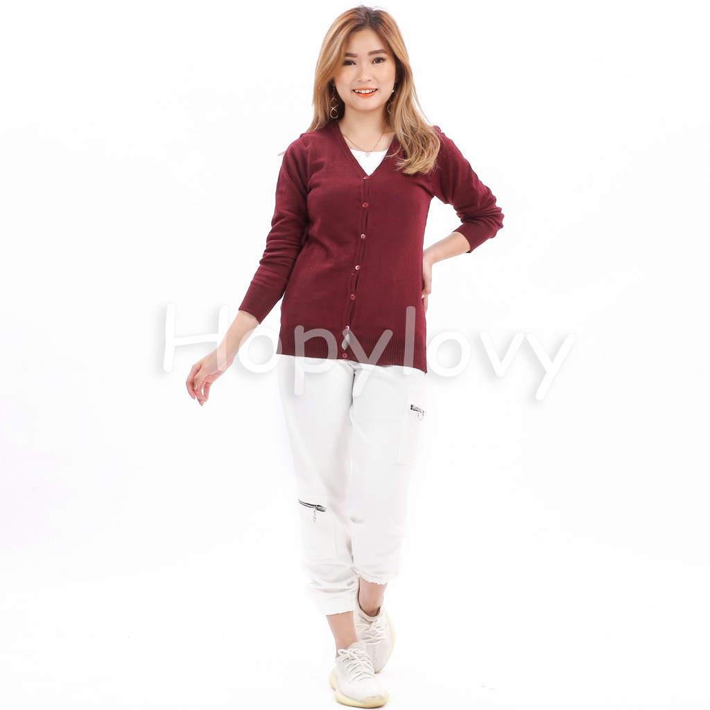 HOPYLOVY Celana Jogger Wanita Zipper Joger Ikari