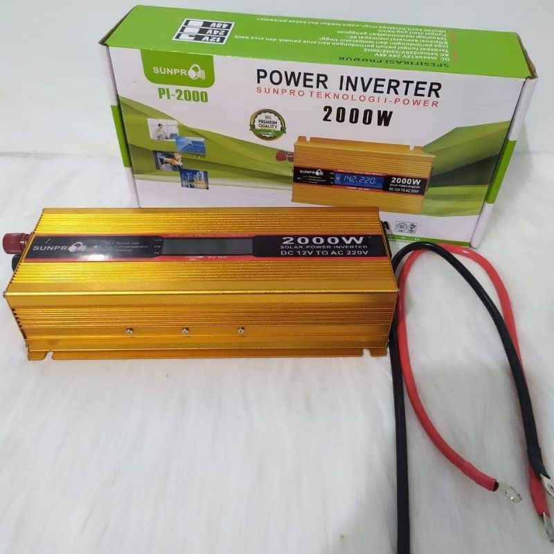 Power Inveter SUNPRO PI-2000 watt Power Inveter DC 12V TO AC 220V SUNP