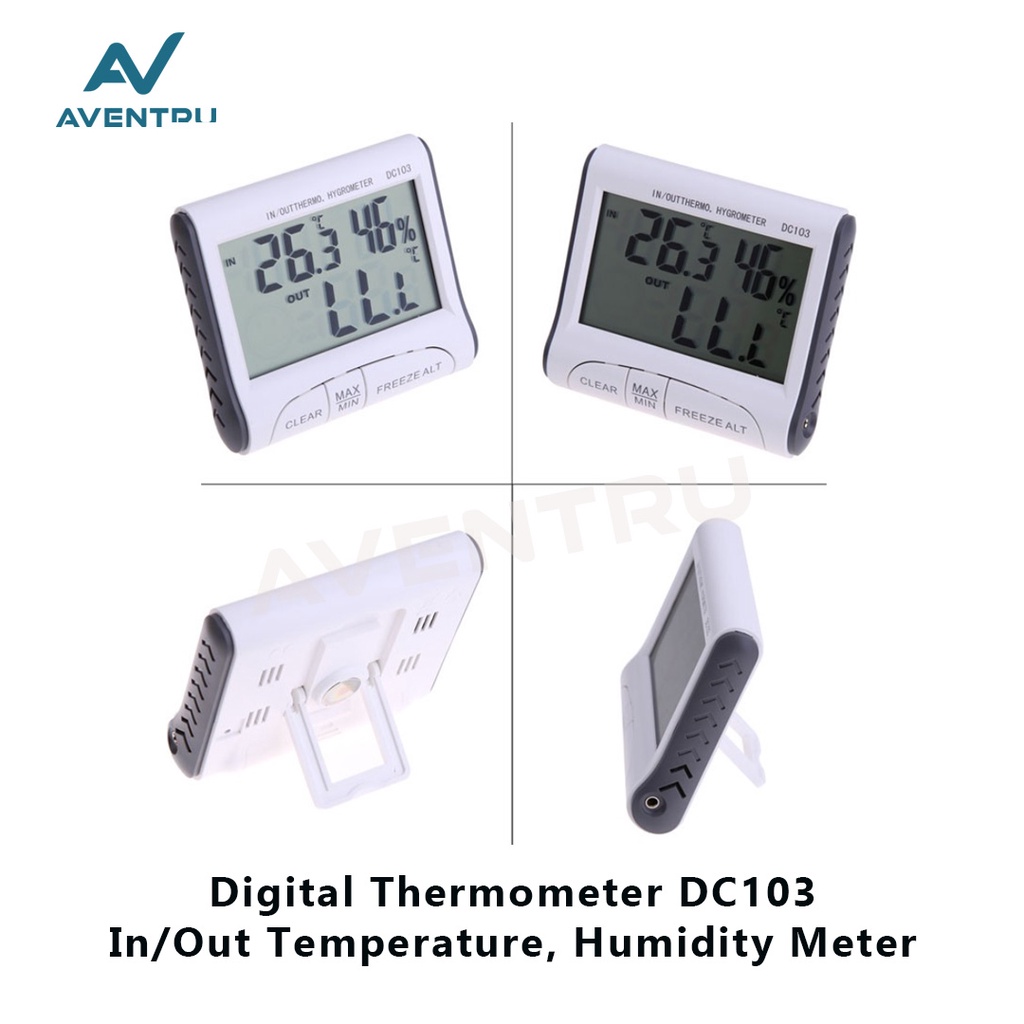 Alat Pengukur Suhu Ruangan Higrometer Termometer Humidty Meter HTC