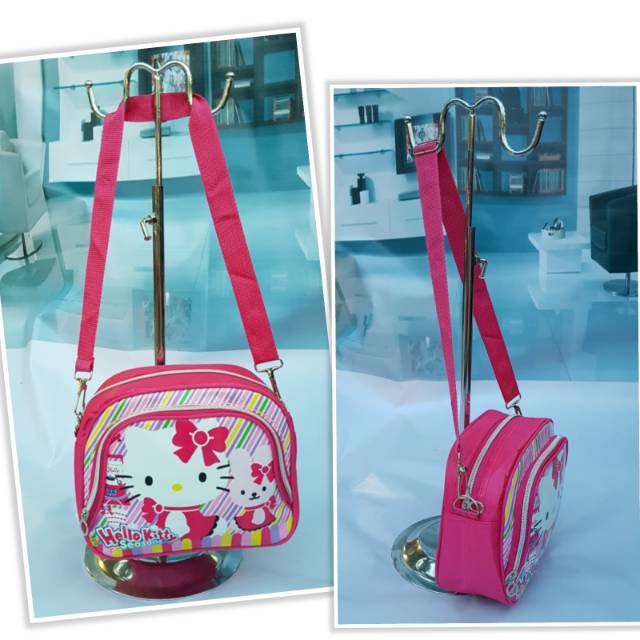 Tas Lebaran / Tas Selempang Bahu Anak Perempuan Motif Hello Kitty /bisa ransel dan selempang