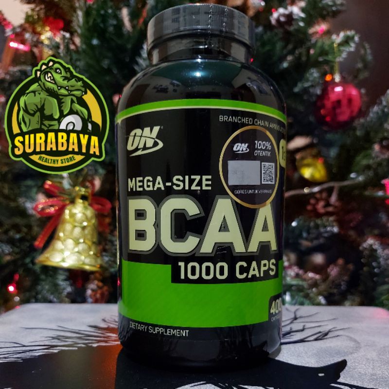 Optimum Nutrition ON BCAA 1000 Mg 400 Capsules BPOM Amino Acid Caps From Whey Isolate