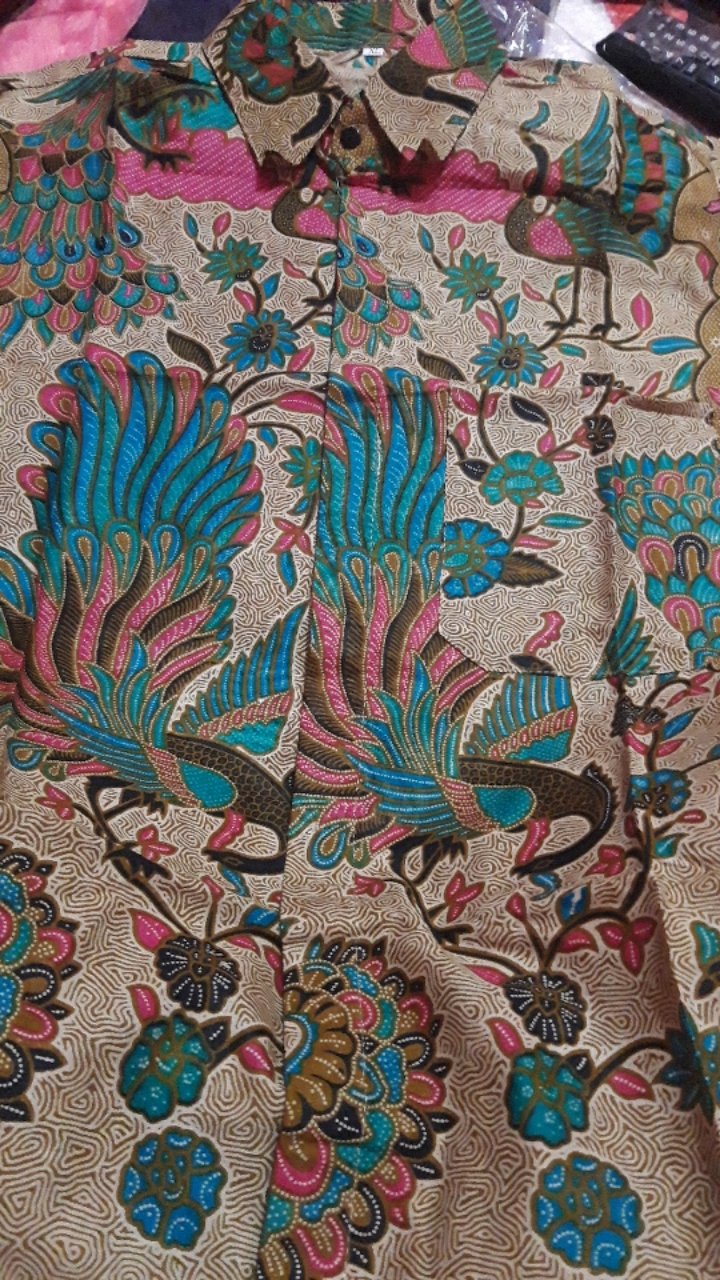 Asifa Batik Hrb026 Kenongo Kemeja Tosca Pendek Pekalongan Padi M L Xl Sogan Tulis Halus Kemeja Batik