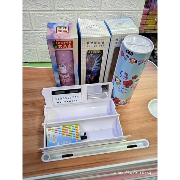 kotak pensil unik terbaru /Tempat pensil kalkulator bentuk tabung murah / tempat pensil terbaru / pe