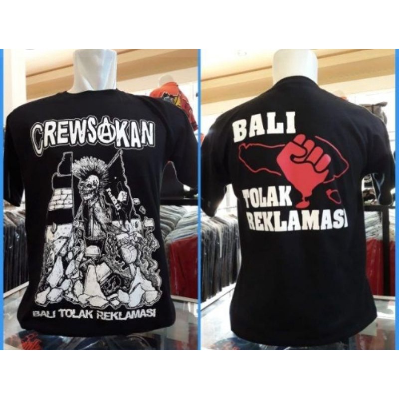 TSHIRT BAND | TSHIRT CREWSAKAN BALI TOLAK REKLAMASI BLACK