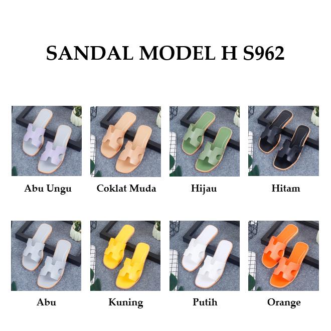 Grosir - S962 Sandal Slop H Polos / Sandal Model H / Sandal Slop Cewek / Sandal Fashion Wanita