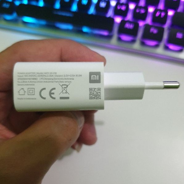 CHARGER MDY 09 EW XIAOMI REDMI 8 8A 9A 9 9C / NOTE 7 NOTE 8 10 WATT ORIGINAL 100% COPOTAN