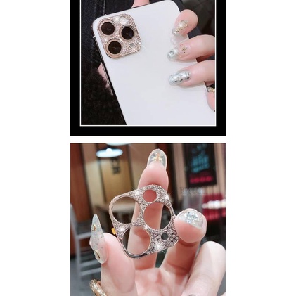 Rhinestone Glitter For iPhone 13 12 11 Pro Max Mini Camera Lens Protector Case Shiny Diamond Screen Protective 12Pro 13Pro iPhone 12