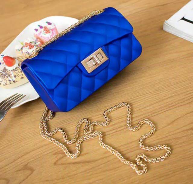 Tas wanita selempang import jelly matte cantik simple keren kado