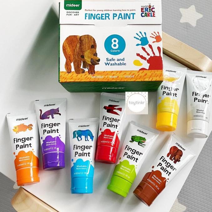 

Mideer Finger Paint Mainan Cat Anak Washable Mudah Dibersihkan