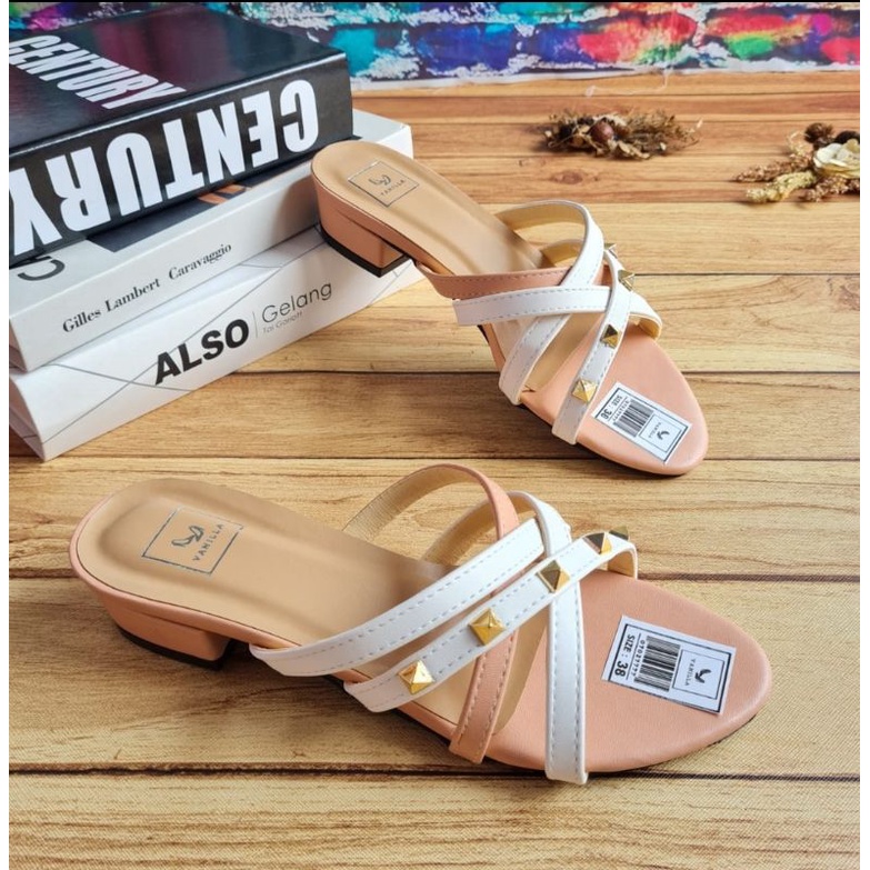 ABBUSHOES SENDAL Ir 10 hak tahu silang stut wellas 3cm