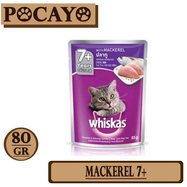 Whiskas Pouch Senior Makarel 80gr