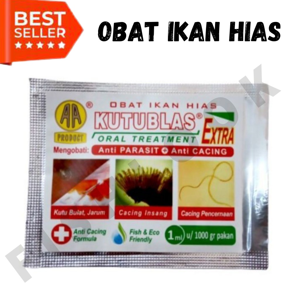 OBAT IKAN HIAS KUTUBLAS EXTRA oral treatment 1ml Harga per 1 sachet 5 gr