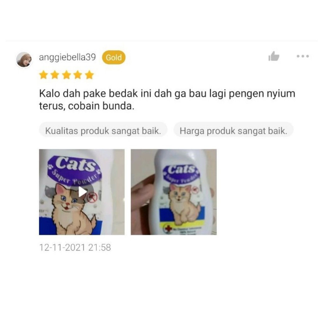 BEDAK KUCING ANTI JAMUR WANGI CAT SUPER POWDER FEFARM