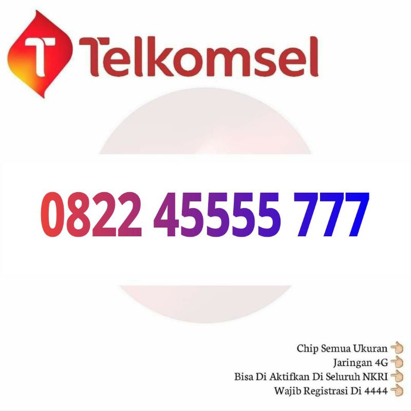 nomor cantik telkomsel simpati 5555 777