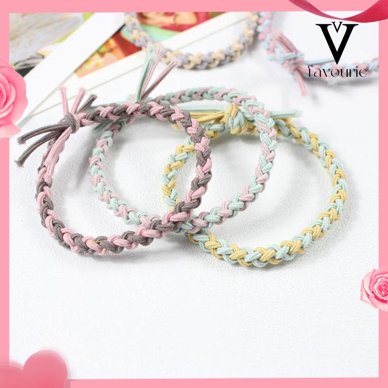 [COD]Temperamen Sederhana Dikepang Karet Gelang Rambut Cincin Kepala Tali Rambut Tali Aksesoris Rambut-FA