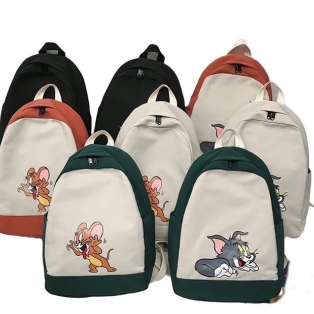 PromoTas Anak Perempuan New Arrivals Kartun Tom & Jerry Ransel Polo Alto Ransel Travel Anak Cewek Ta