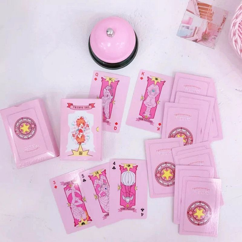 CSRM Kartu Remi Cardcaptor Sakura Anime Poker Cardcaptor Sakura Cards Premium Permainan Papan 54 Sheets