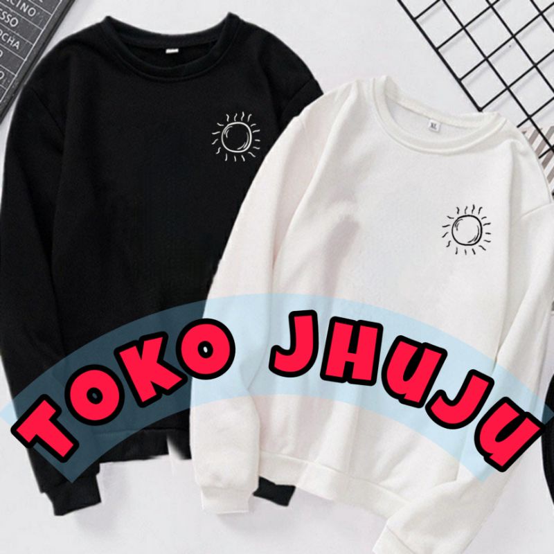 Basic Sweater Korean Style the Sun monokrom logo // Bukan Sweater BTS NCT Treasure Enhypen