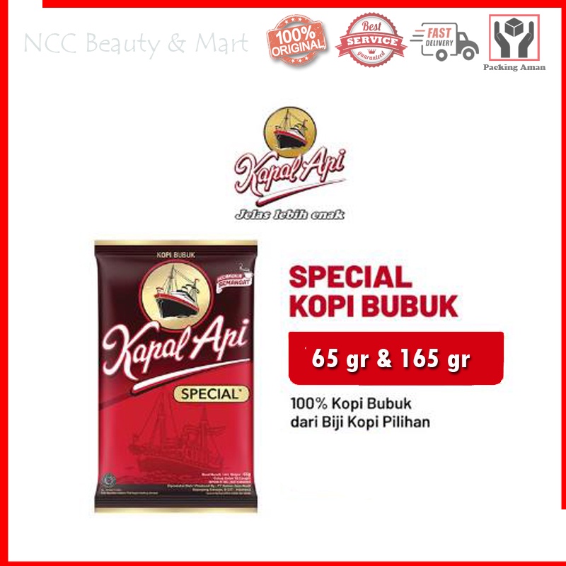 * NCC * Kapal Api Kopi Bubuk Special Secangkir Semangat Dari Biji Kopi Pilihan - Netto 65 gr &amp; 165 gr