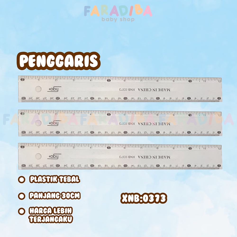 

Penggaris Plastik 30 cm / Perlengkapan Anak Sekolah ALat Tulis Kantor Plastic Ruler Polos Menggambar