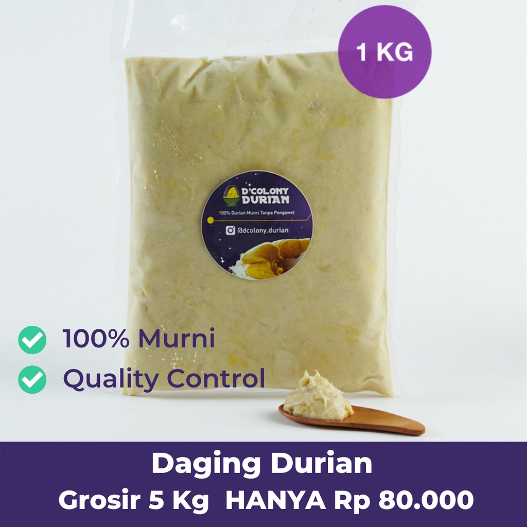 

Daging Durian Murni 1 KG Asli Medan EXPORT QUALITY