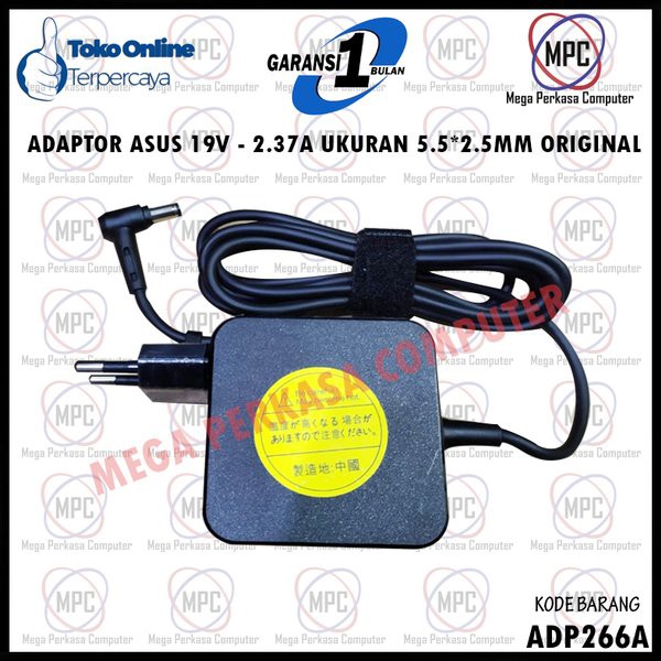 Promo Adaptor Charger Laptop Asus 19V 2.37A Original 5.5-2.5mm terbaik