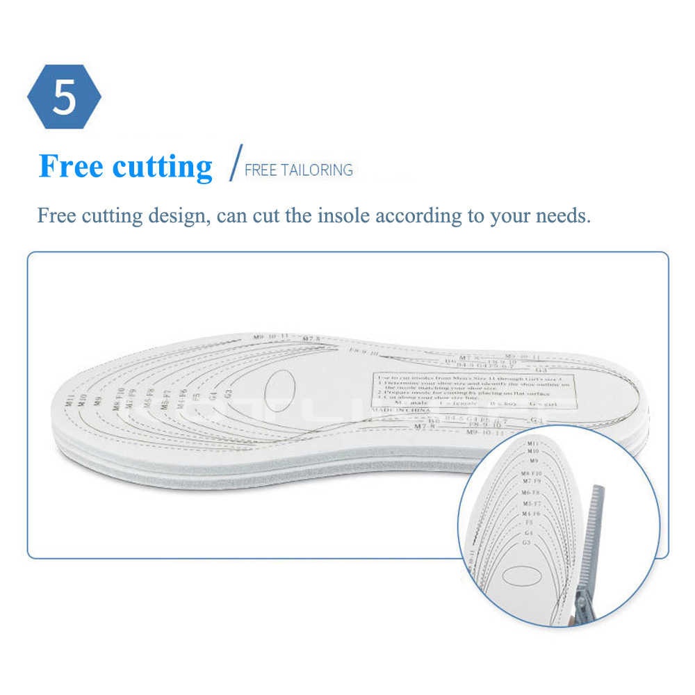 Alas Sepatu Memory Foam 1 Pasang  in Sol pad Ingat bentuk kaki super nyaman super empuk untuk sepatu olahraga 1Pair New Memory Foam Shoe Pad Insoles Thin Insole Breathable Sweat Absorbing Comfortable Shock Sport Shoes Pad