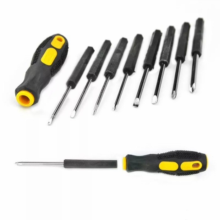 Obeng set 8in1 Obeng Set Plus Minus Screwdriver Set 8in1 Service HP Komputer Toys