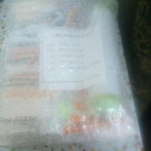 Ombotak Paket Mudik Vacuum Bag Set Isi 8 + 1 Pompa Vakum Storage Bundling 9in1