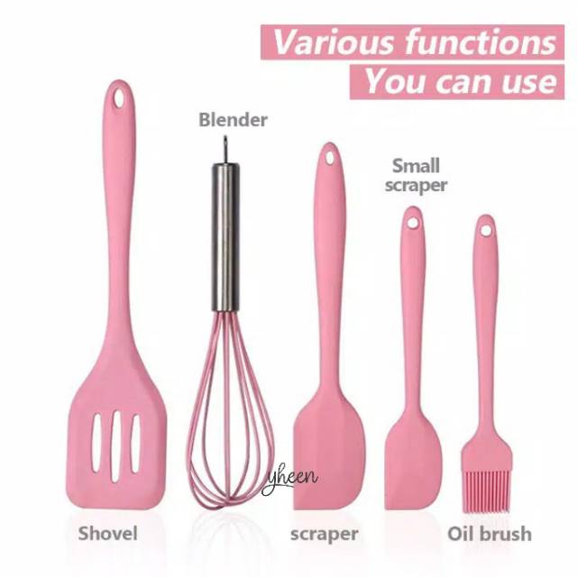 Spatula Silikon / Silicone Set Pink