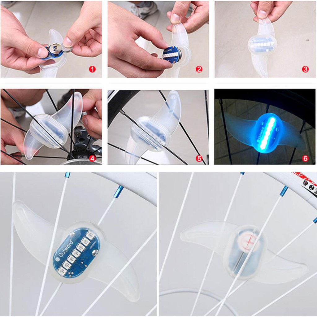 HARGA 4 PCS/TUTUP PENTIL LED LAMPU BAN RODA MOBIL MOTOR SEPEDA/LED TUTUP PENTIL/LAMPU LED SEPEDA/-4